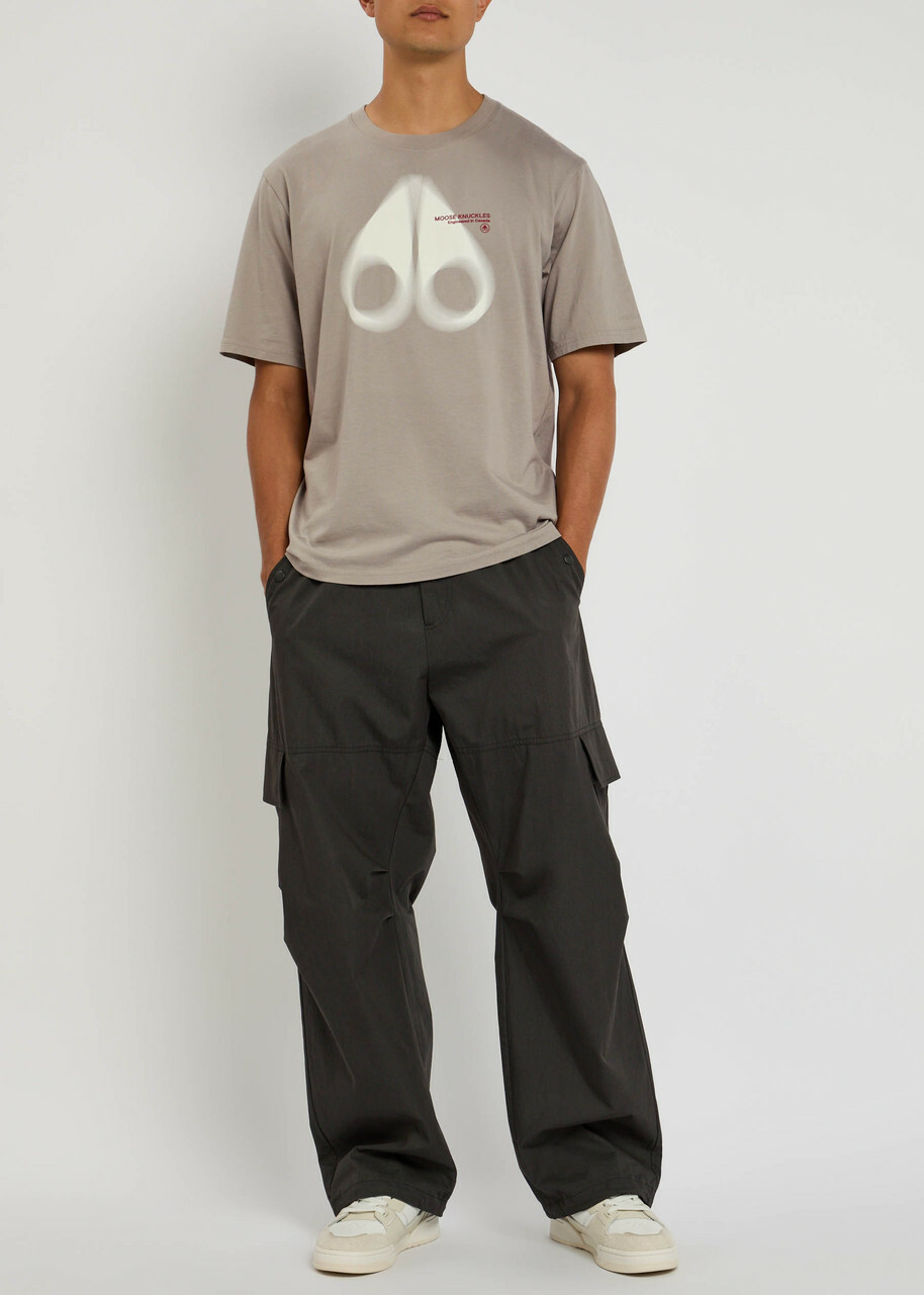 Moose Knuckles Maurice Printed Cotton T-shirt Taupe
