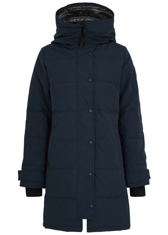 Photo: Canada Goose Women's Small Blue Shelburne Hooded Arctic-Tech Parka Coat Water-Repellent & Fully Lined