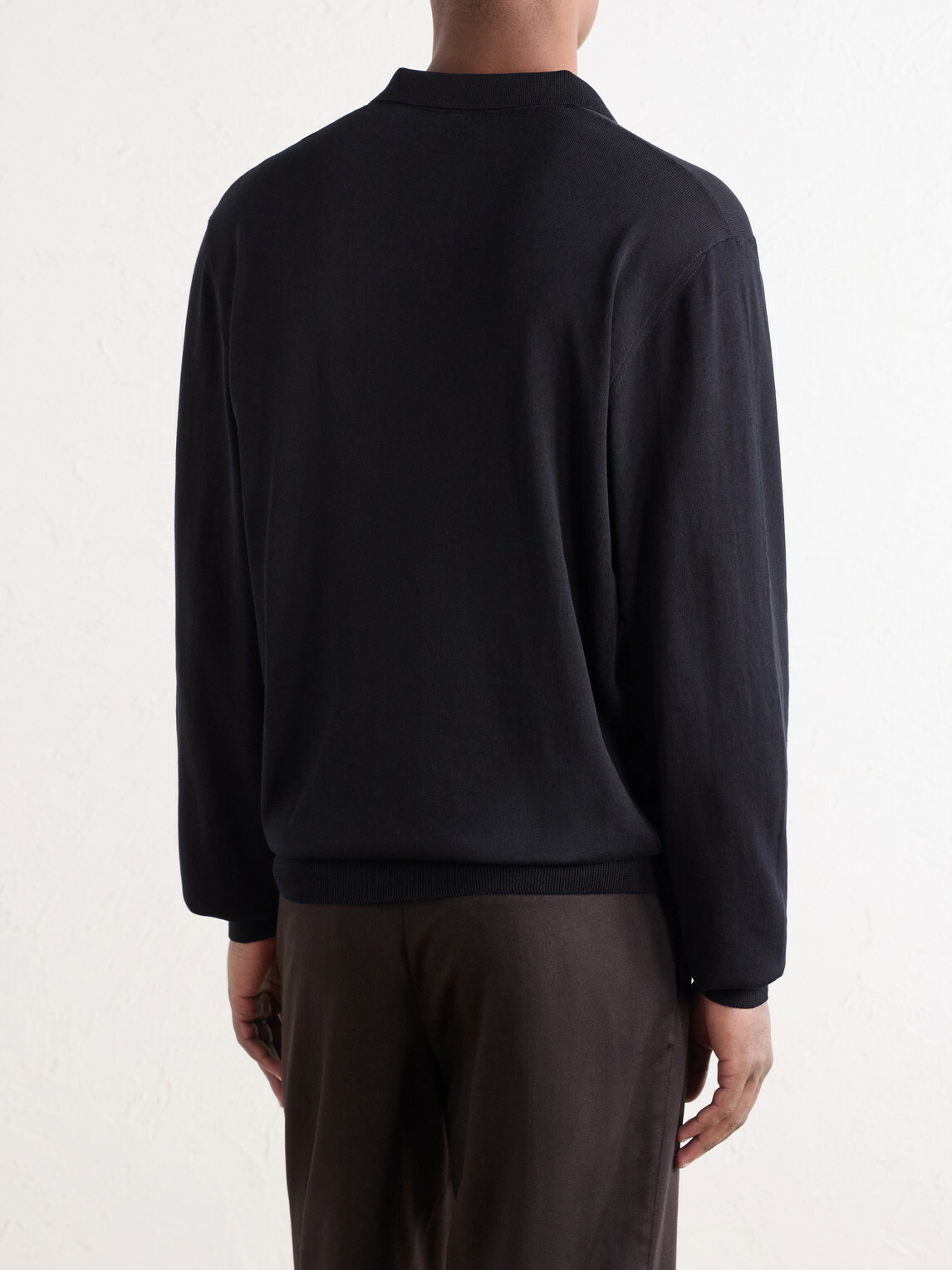 Rubinacci - Sea Island Cotton Polo Shirt - Black