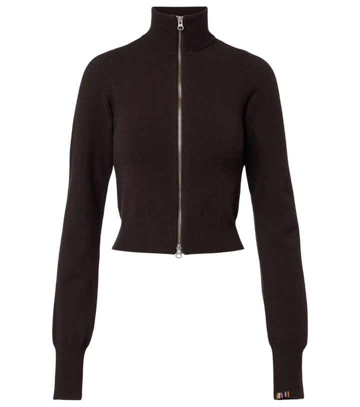Photo: Extreme Cashmere N°302 Lemon cashmere-blend zip-up cardigan