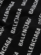 Balenciaga - Logo-Jacquard Cotton-Blend Cardigan - Black
