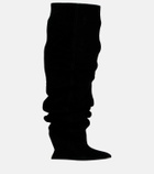 Balmain Suede over-the-knee boots