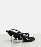 Saint Laurent Jerry crêpe satin thong sandals