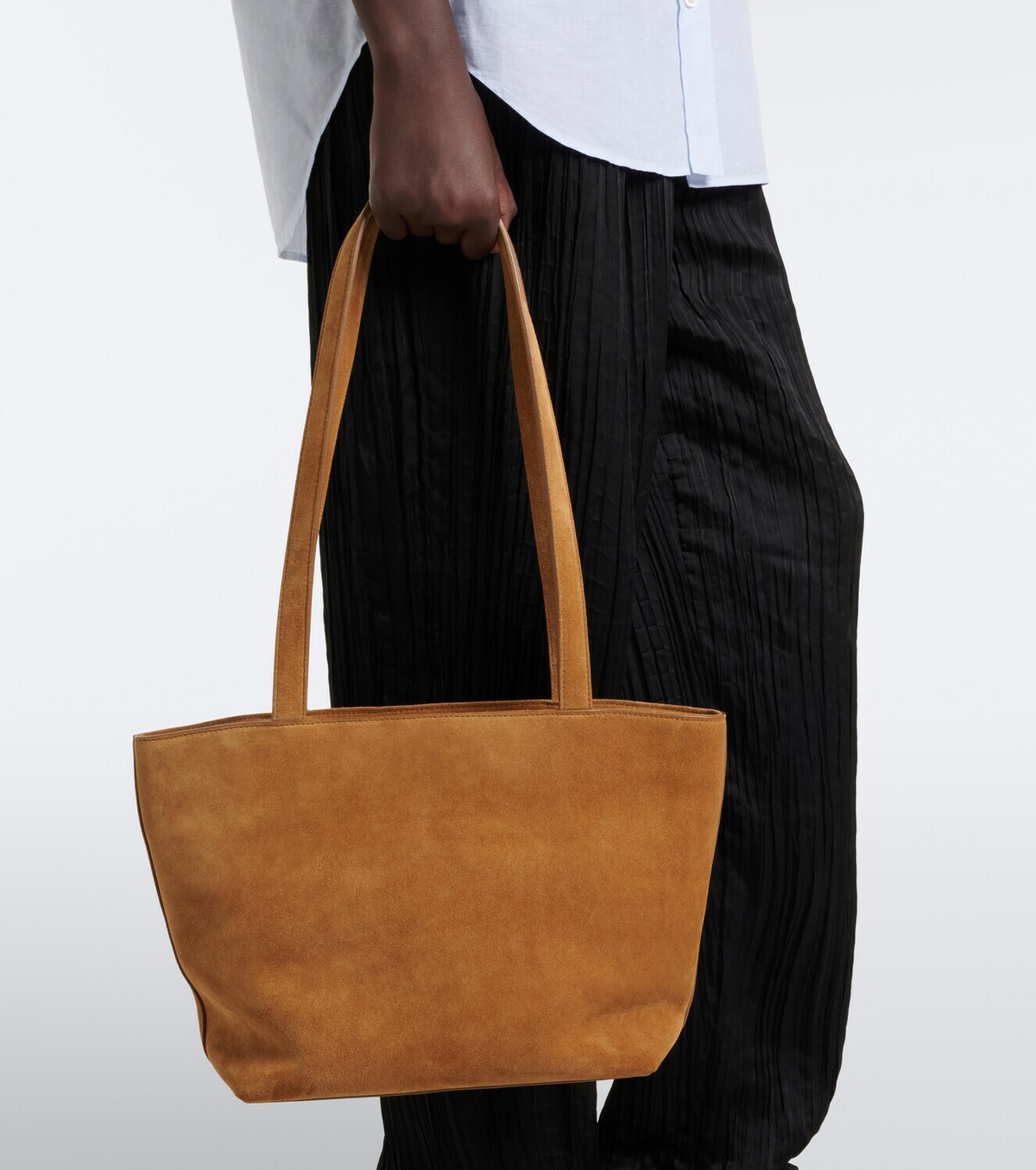 The Row Parker Medium suede tote bag