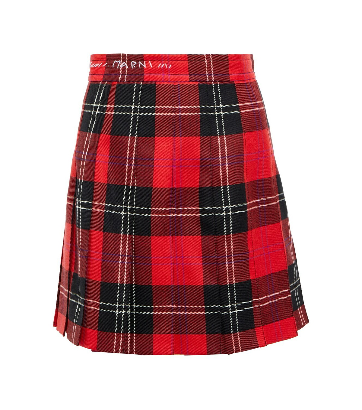 Marni Women's Pleated Miniskirt Brown