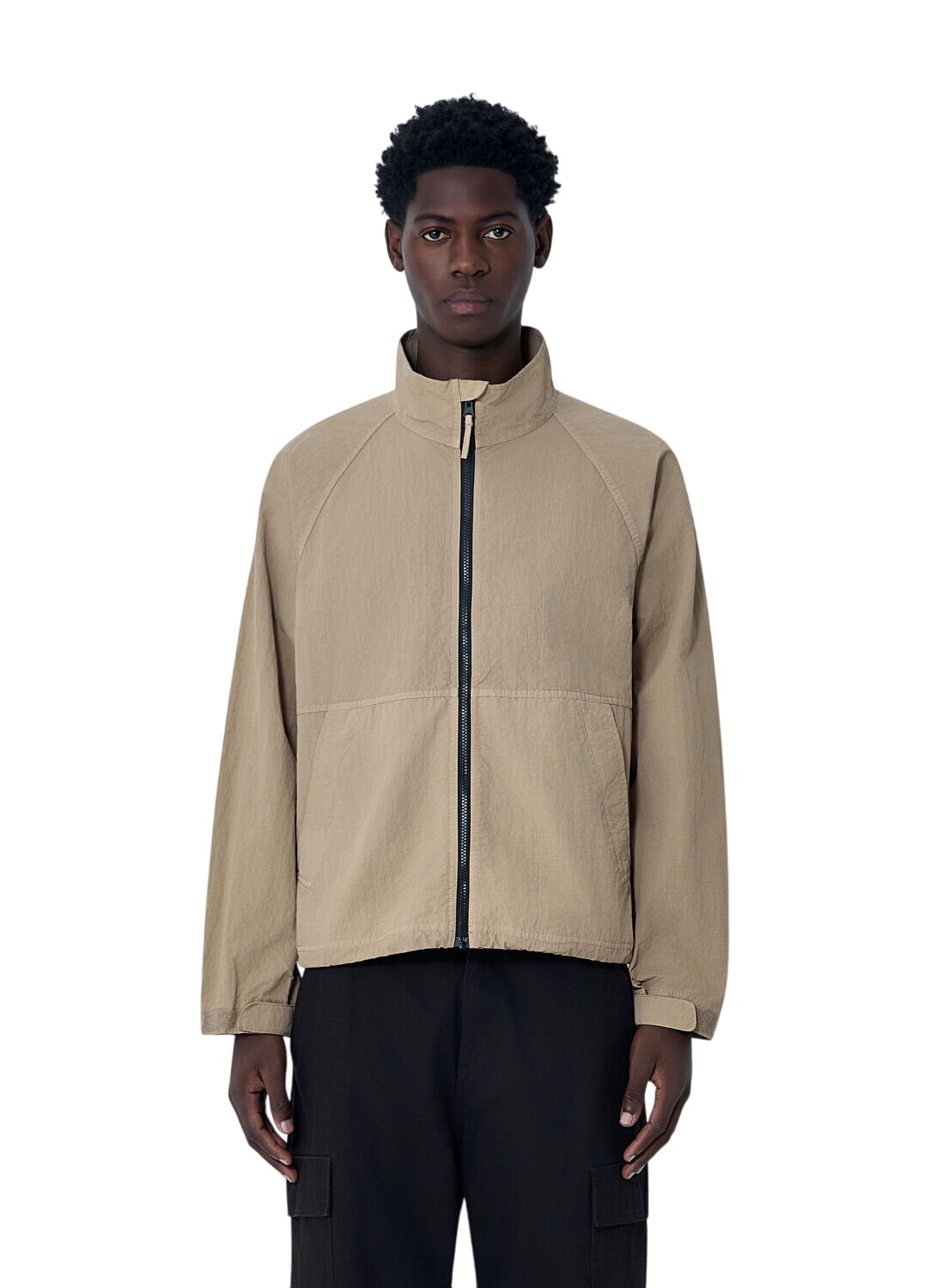 Stussy Navy Brushed Cotton Anorak Jacket Stussy