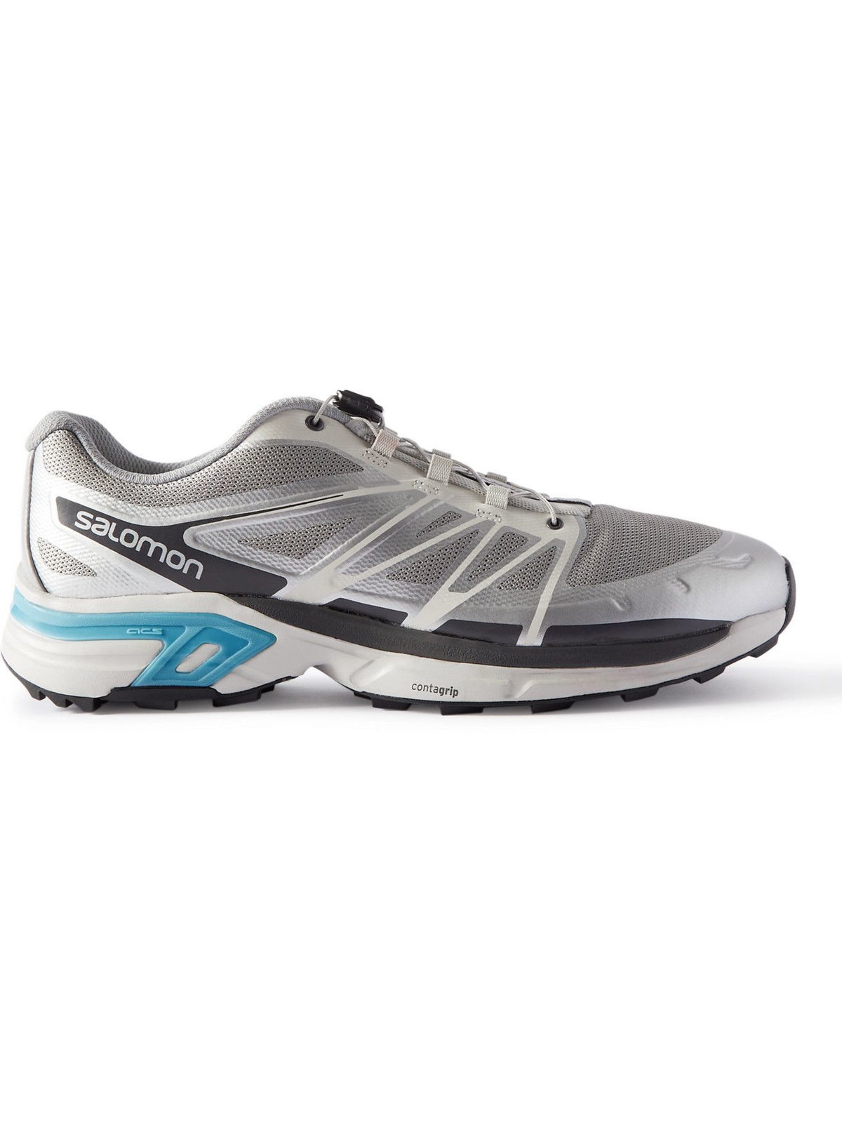 Photo: Salomon - XT-Wings 2 Advanced Rubber-Trimmed Coated-Mesh Running Sneakers - Silver
