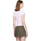 Alexander Wang Pink Hotfix Graphic Baby T-shirt