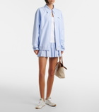 Miu Miu Logo gingham cotton blouson jacket