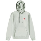 AMI Men's Small A Heart Popover Hoody in Pale Green
