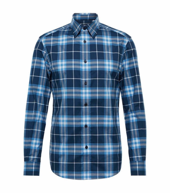 Photo: Burberry - Checked cotton shirt