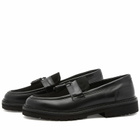 Vinnys Men's VINNY's Richee Tassel Loafer in Black Crust Leather/Suede