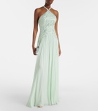Elie Saab Sequined silk-blend gown