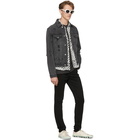 Ksubi Black Denim Super Smashed Classic Jacket