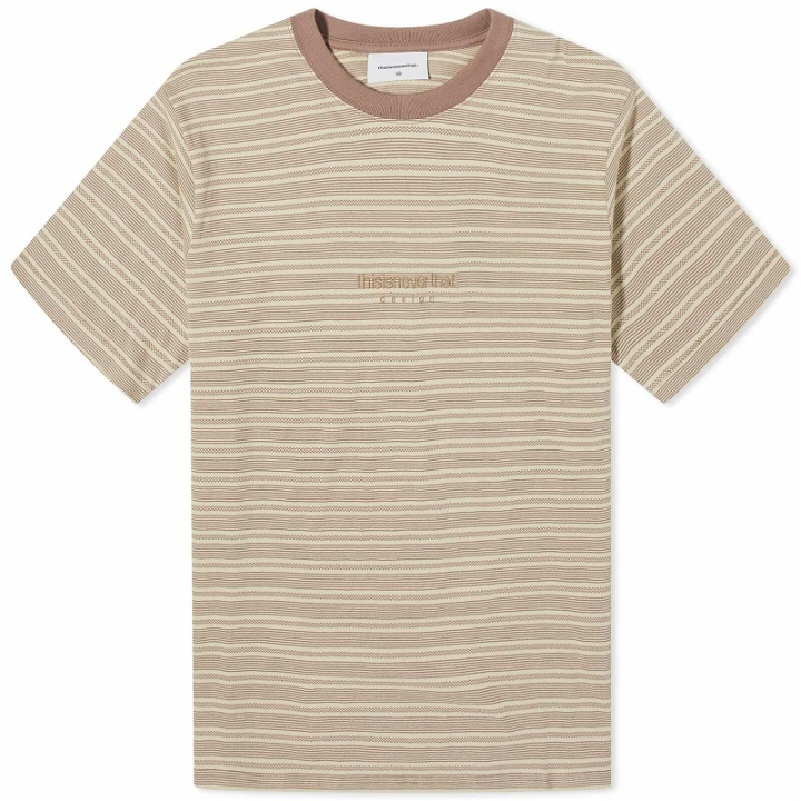 Photo: thisisneverthat Men's Micro Striped T-Shirt in Brown