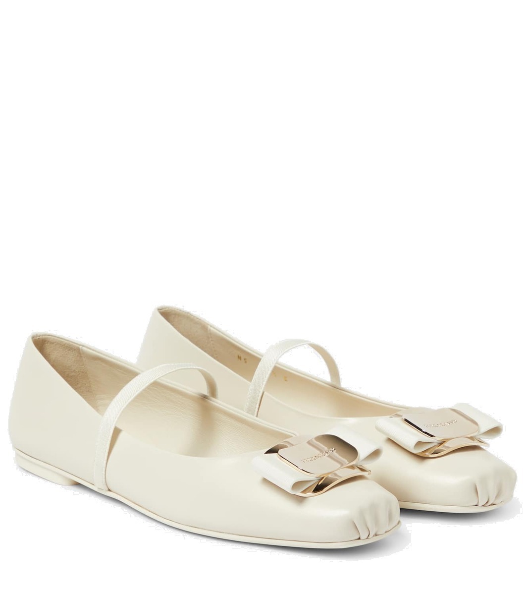 Ferragamo Zina leather ballet flats Salvatore Ferragamo
