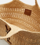 Saint Laurent Icare Medium raffia tote bag