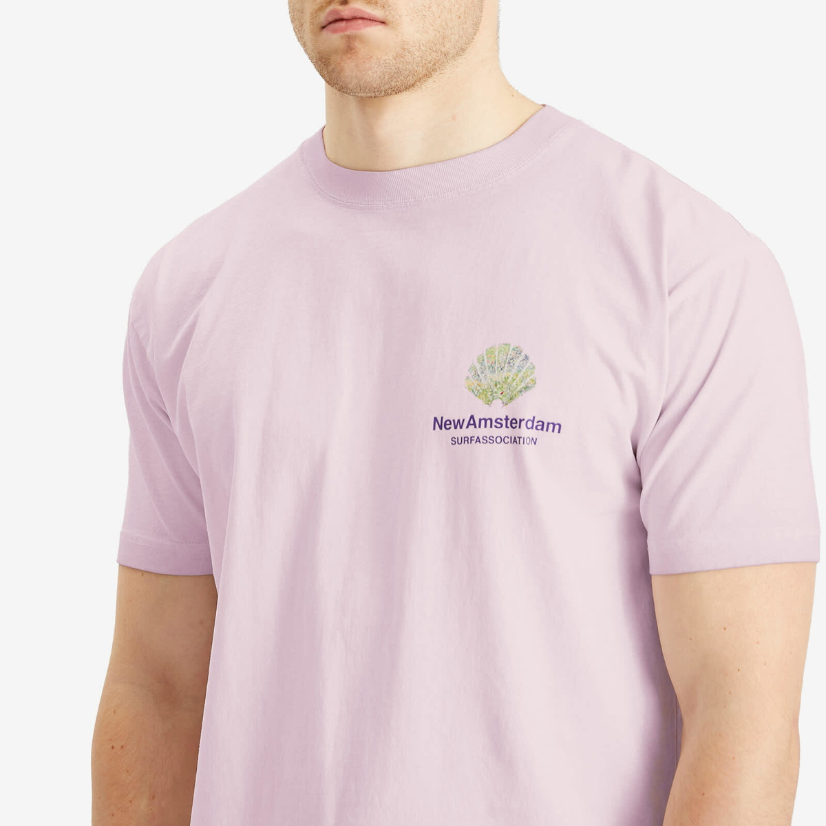 New Amsterdam Surf Association Men's Tall Grass T-Shirt in Fair Orchid