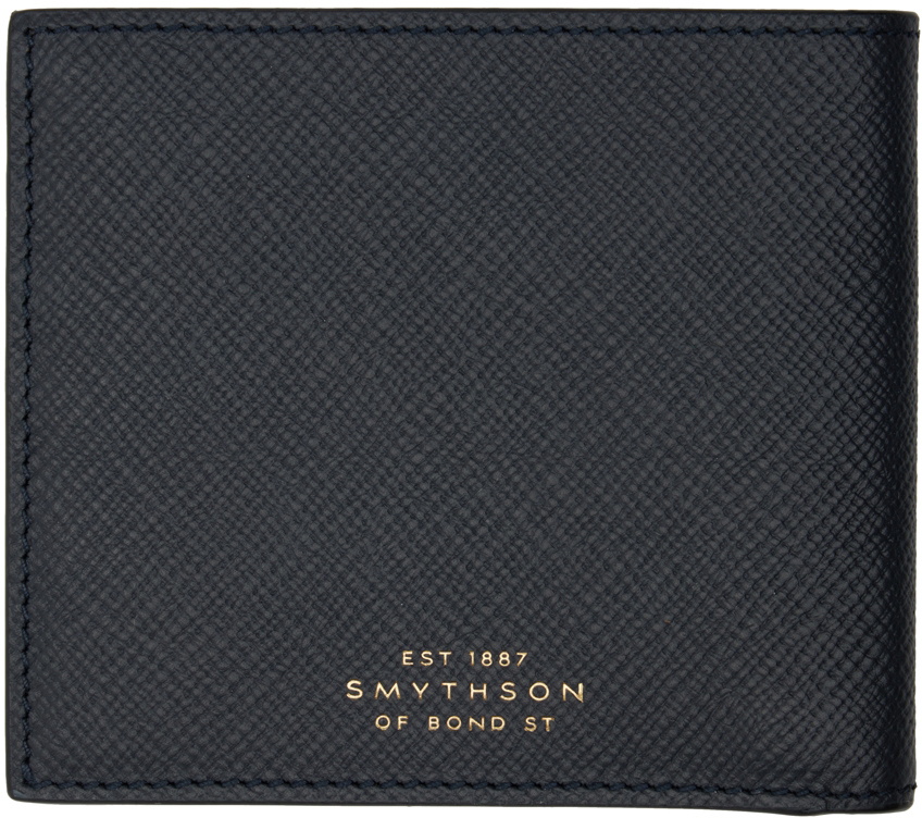 Smythson Navy Panama Wallet