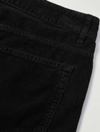 Officine Générale - James Straight-Leg Garment-Dyed Cotton-Corduroy Trousers - Black