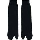 Maison Margiela Black Wool Tabi Socks