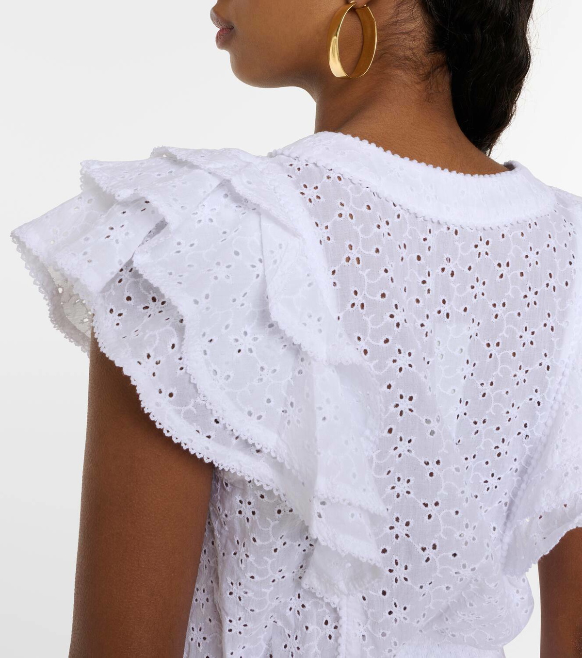 Poupette St Barth Camila broderie anglaise minidress