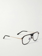 TOM FORD - Aviator-Style Acetate and Gold-Tone Blue Light-Blocking Optical Glasses