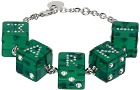 Marni Silver & Green Dice Bracelet
