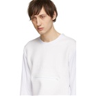 Fumito Ganryu White Water-Resistant Pocket Long Sleeve T-Shirt