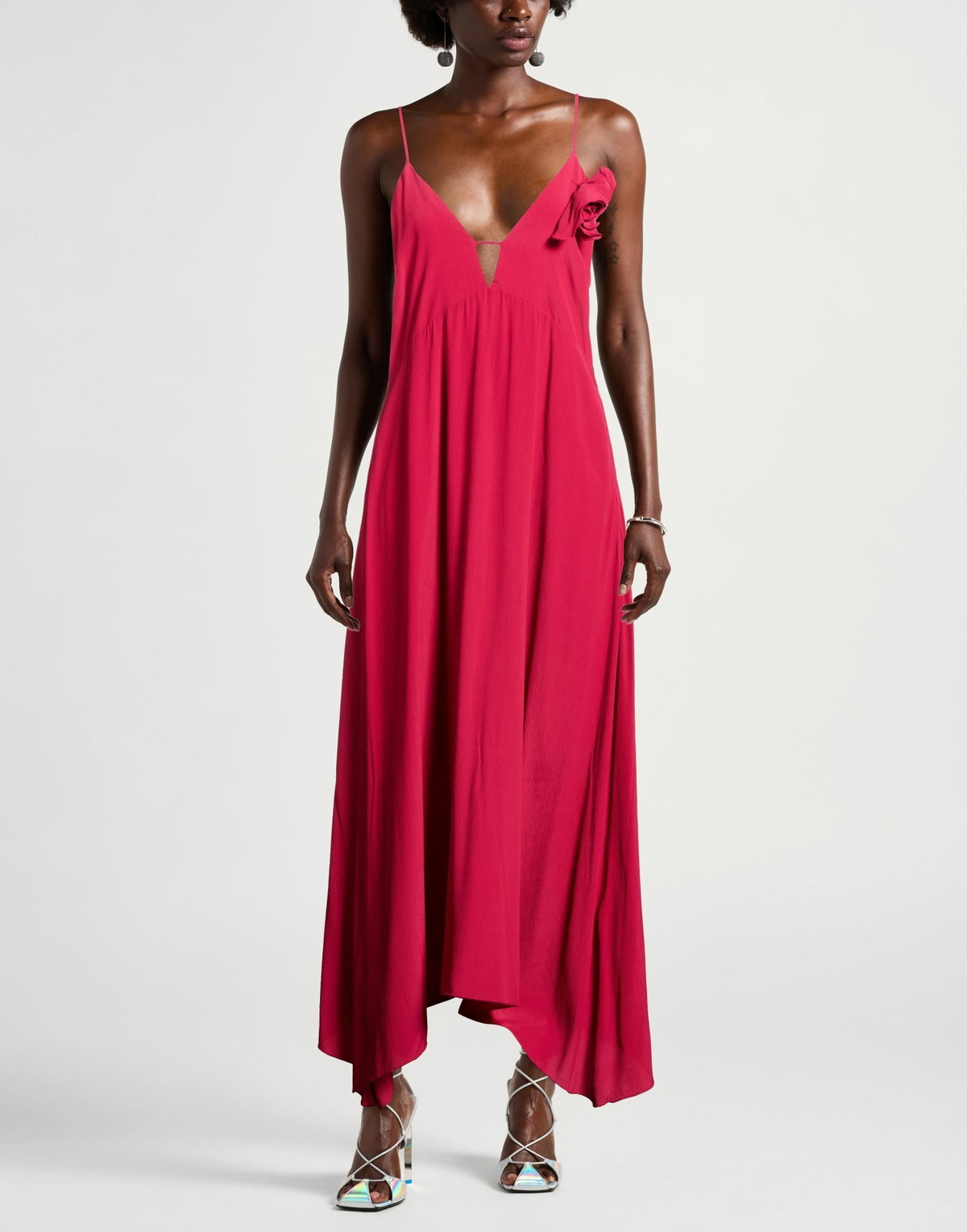 Manila Grace Womens Maxi dress Garnet