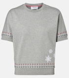Thom Browne Embroidered cotton jersey T-shirt