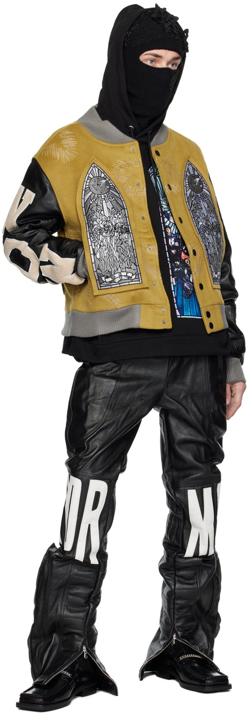 Who Decides War Black 'MRDR' Leather Pants