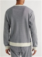 Oliver Spencer Loungewear - Striped Organic Cotton-Jersey Sweatshirt - Blue
