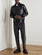 Officine Générale - Eric Camp-Collar Garment-Dyed Lyocell and Cotton-Blend Shirt - Blue