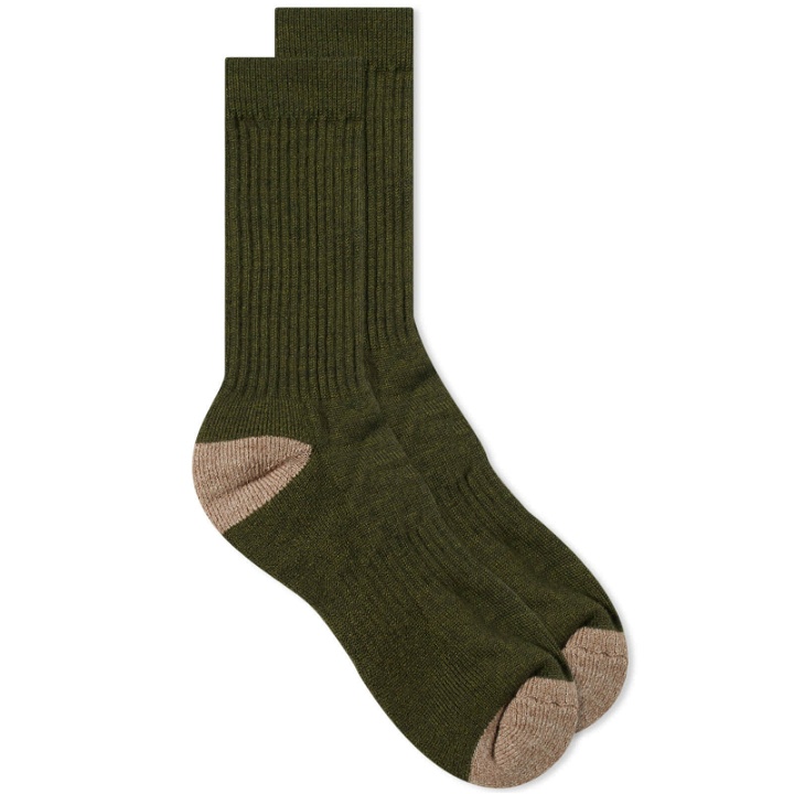 Photo: Kestin Men's Elgin Socks in Olive/Putty