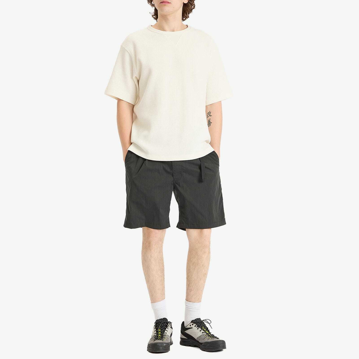 NANGA Men's Hinoc Ripstop Utility Shorts in Black