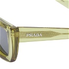 Prada Eyewear Men's PR 24YS Sunglasses in Crystal Fern/Dark Grey