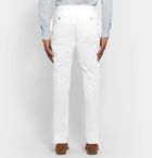 Canali - Slim-Fit Stretch-Cotton Twill Suit Trousers - White