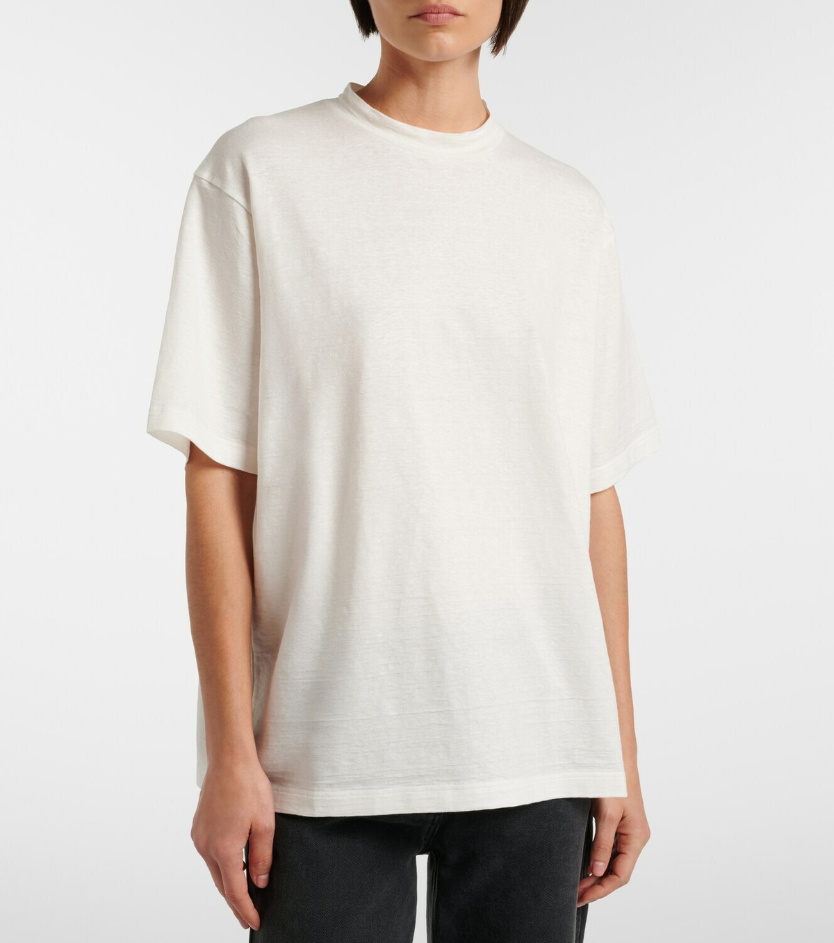 The Row Estavo oversized linen-blend T-shirt