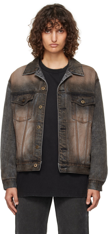 Photo: We11done Black Washed Denim Jacket