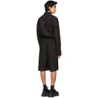 Juun.J Black Multi-Pocket Short Jumpsuit