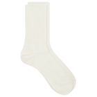 RoToTo Organic Daily Ribbed Crew Sock - 3 Pack in Ivory