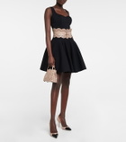 Alaïa Heart suede and patent leather pumps