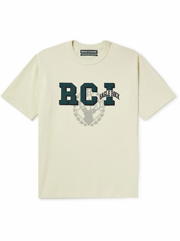 Photo: Reese Cooper® - Printed Cotton-Jersey T-Shirt - White