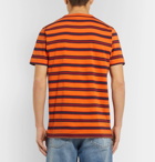 Albam - Striped Cotton-Jersey T-Shirt - Men - Orange