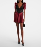 Rodarte Lace-trimmed silk cocktail dress