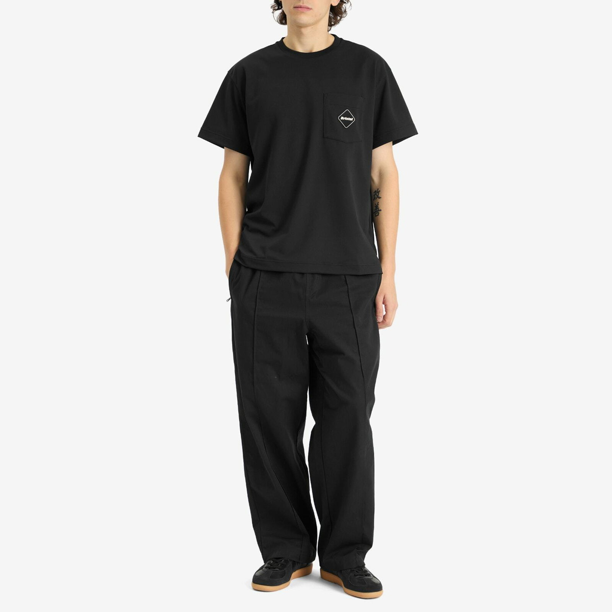 F.C. Real Bristol Men's Emblem Pocket T-Shirt in Black