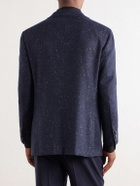 Kiton - Donegal Cashmere-Grain de Poudre Blazer - Blue