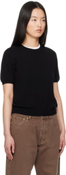 &Daughter Black Emer Cashmere T-shirt