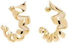 Lanvin Gold Melodie Ribbon Hoop Earrings